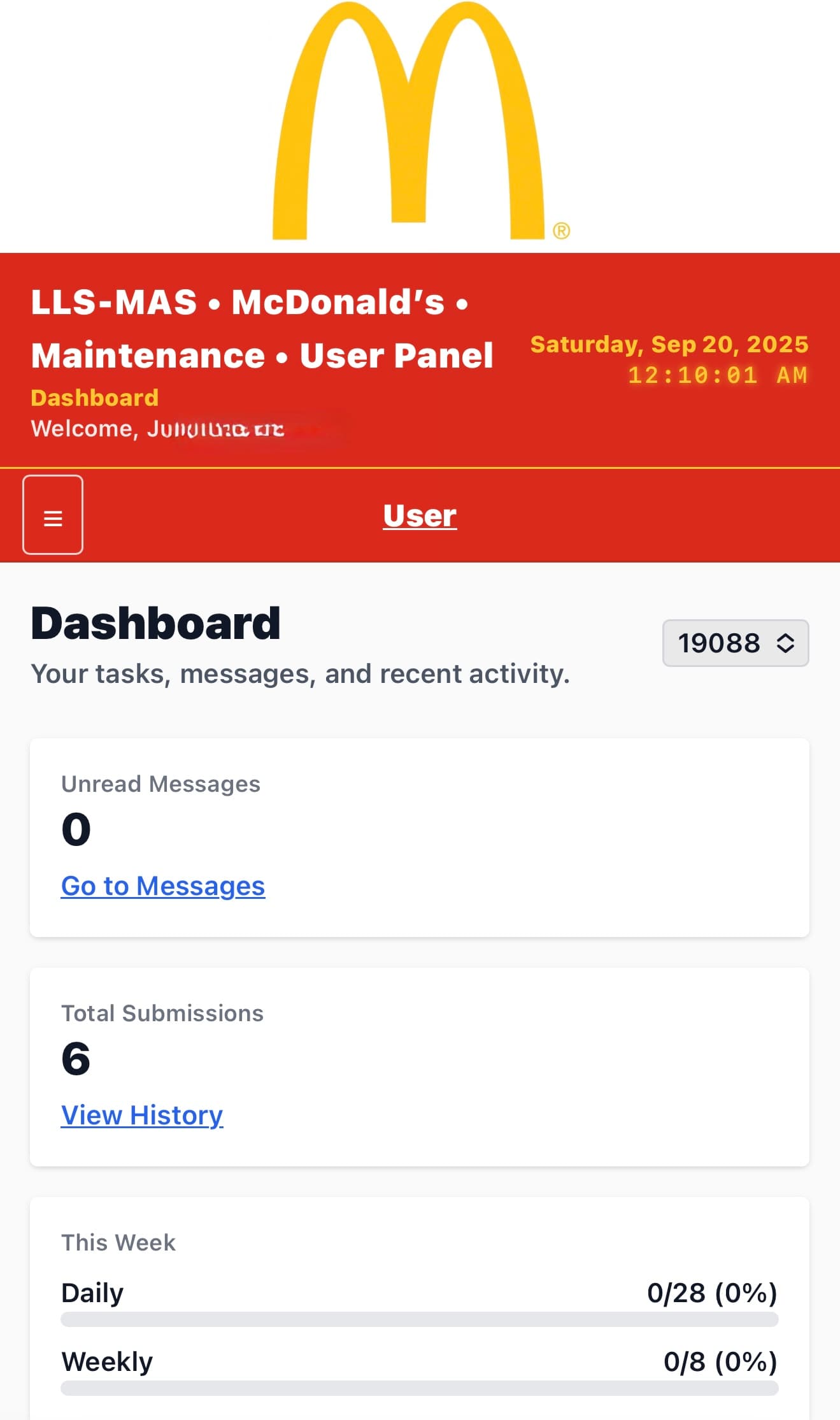 MCDS – Dashboard Embedded Checklist